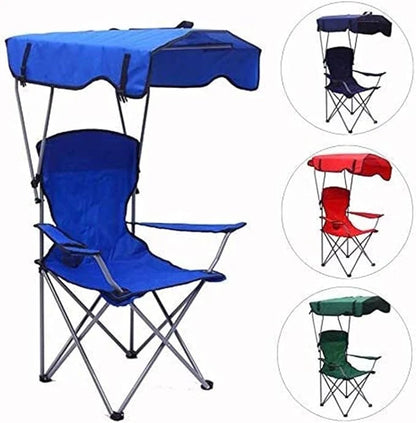 Foldable Outdoor Chair with Sun Canopy Ⓢ
