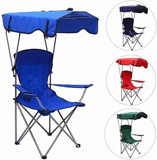 Foldable Outdoor Chair with Sun Canopy Ⓢ